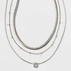 Stone Station And Pendant Multi-Strand Necklace Set 3pc - A New Day™ -A New Day Outlet Store GUEST 024c688f ab32 4f8d 9788 fd76679fafd8