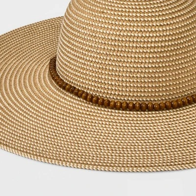 Wide Brim Straw With Beads Floppy Hat - A New Day™ 2 Wide Brim Straw With Beads Floppy Hat - A New Day™ - Image 2
