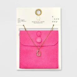 Gold Dipped Cubic Zirconia Initial Pendant Necklace - A New Day™ Gold -A New Day Outlet Store GUEST 14eb3249 0d04 4873 a279 23ec020b20b4