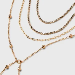 Ball Chain Y-Line Necklace Set 4pc - A New Day™ Gold -A New Day Outlet Store GUEST 16048d77 c4be 4cb0 8616 6fc685f47a0f