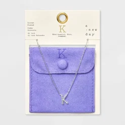 Silver Plated Cubic Zirconia Initial Pendant Necklace - A New Day™ Silver -A New Day Outlet Store GUEST 1901f432 76c0 499a aefb e39b9edd7536