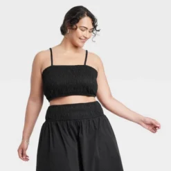 Women's Slim Fit Smocked Tiny Top - A New Day™ -A New Day Outlet Store GUEST 1a79b0cd 56fa 4b4e 9c1b 18841764af4b