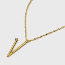 Gold Dipped Scattered Cubic Zirconia Initial Pendant Necklace - A New Day™ Gold -A New Day Outlet Store GUEST 1b79a550 df04 419b a531 249d55930227