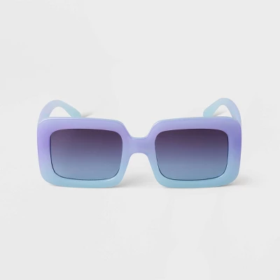 Women's Oversized Plastic Retro Rectangle Sunglasses - A New Day™ 3 Women's Oversized Plastic Retro Rectangle Sunglasses - A New Day™ - Image 3