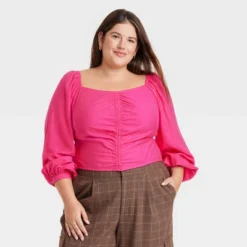 Women's Long Balloon Sleeve Slim Fit Ruched Front Top - A New Day™ 8 Women's Long Balloon Sleeve Slim Fit Ruched Front Top - A New Day™ -A New Day Outlet Store GUEST 28bc80a6 7fc0 4134 b595 c774d88800b1