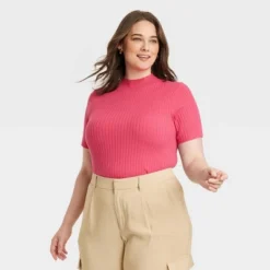 Women's Mock Turtleneck Ribbed Sweater - A New Day™ -A New Day Outlet Store GUEST 2d260432 9428 4fca 8b18 fc272710271a