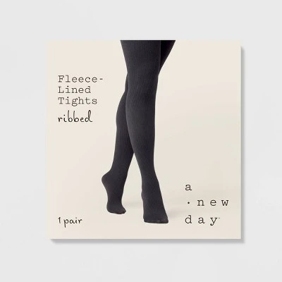 Women's Ribbed Fleece Lined Tights - A New Day™ 1 Women's Ribbed Fleece Lined Tights - A New Day™
