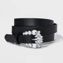 Women's Gemstone Skinny Belt - A New Day™ Black -A New Day Outlet Store GUEST 4620faaa eaa1 4692 a5f3 106d2b976230