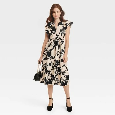 Women's Flutter Short Sleeve Midi Dress - A New Day™ 2 Women's Flutter Short Sleeve Midi Dress - A New Day™ - Image 2