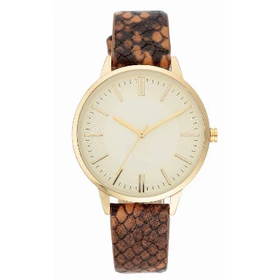 Women's Snakeskin Band Watch - A New Day™ Espresso 1 Women's Snakeskin Band Watch - A New Day™ Espresso