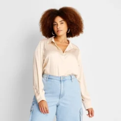 Women's Long Sleeve Button-Front Shirt - A New Day™ -A New Day Outlet Store GUEST 61d17851 9aaa 4964 bd5d b758a99c0de3