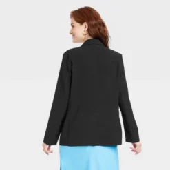 Women's Relaxed Fit Essential Blazer - A New Day™ Black