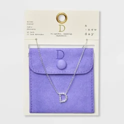 Silver Plated Cubic Zirconia Initial Pendant Necklace - A New Day™ Silver -A New Day Outlet Store GUEST 631faa6d 8a76 41ed bb3d fa03f5cd1ab5