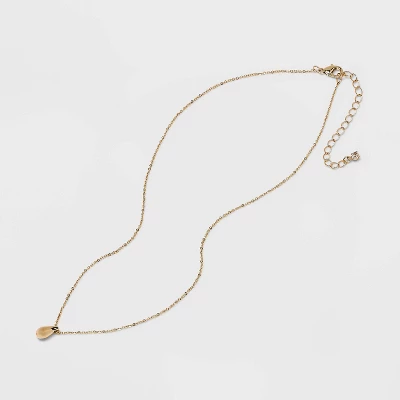 Teardrop Pendant Necklace - A New Day™ Gold 2 Teardrop Pendant Necklace - A New Day™ Gold - Image 2