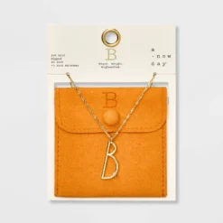 Gold Dipped Scattered Cubic Zirconia Initial Pendant Necklace - A New Day™ Gold -A New Day Outlet Store GUEST 7a9ae578 7890 40d4 b624 9ccf0e47b30e