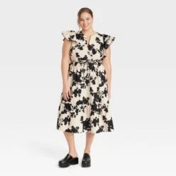 Women's Flutter Short Sleeve Midi Dress - A New Day™ 7 Women's Flutter Short Sleeve Midi Dress - A New Day™ -A New Day Outlet Store GUEST 7ae1d7d7 e328 4e6b a2a7 a4bb0409ba54