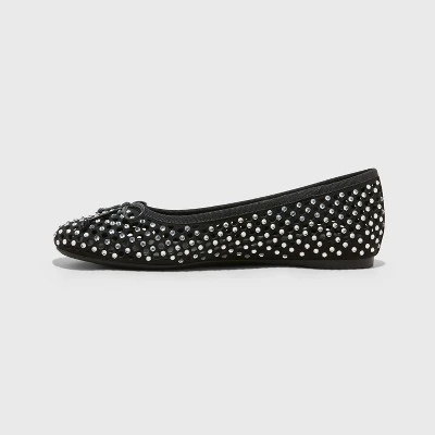Women's Minnie Ballet Flats - A New Day™ Black 1 Women's Minnie Ballet Flats - A New Day™ Black