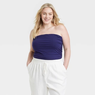 Women's Slim Fit Ruched Tube Top - A New Day™ 4 Women's Slim Fit Ruched Tube Top - A New Day™ - Image 4