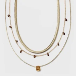 Stone Station And Pendant Multi-Strand Necklace Set 3pc - A New Day™ -A New Day Outlet Store GUEST 8357fb2b d966 4ae6 9350 62499200679b