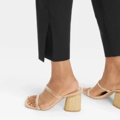 Women's Mid-Rise Slim Straight Fit Side Split Trousers - A New Day™ -A New Day Outlet Store GUEST 84f81f7d 1d7c 43dc 8964 a8aa95f9f67f