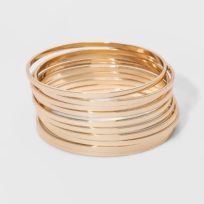 Bangle Bracelet 10pc - A New Day™ Gold 1 Bangle Bracelet 10pc - A New Day™ Gold