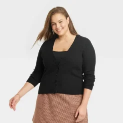 Women's Fine Gauge Ribbed Cardigan - A New Day™ -A New Day Outlet Store GUEST 8a8f95e3 1487 4473 807a c4bf73bb33bb