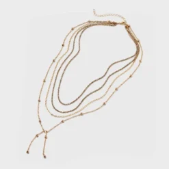 Ball Chain Y-Line Necklace Set 4pc - A New Day™ Gold -A New Day Outlet Store GUEST 950668a9 c1be 40dc 8e4b 41af19bbc660