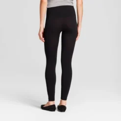 Women's High Waisted Cotton Blend Seamless Leggings - A New Day™