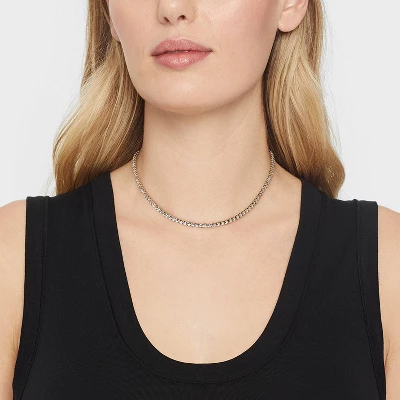 Crystal Rhinestone Chain Necklace - A New Day™ Gold 1 Crystal Rhinestone Chain Necklace - A New Day™ Gold