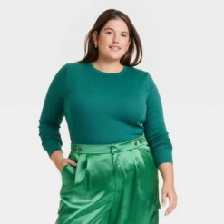 Women's Long Sleeve Slim Fit Crewneck T-Shirt - A New Day™ -A New Day Outlet Store GUEST 9f0d1575 18a2 4ac2 9e29 5ddde24a3d61