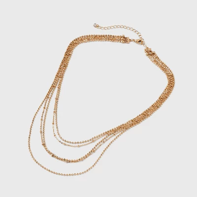 Ball Chain Multi-Strand Necklace - A New Day™ Gold 2 Ball Chain Multi-Strand Necklace - A New Day™ Gold - Image 2