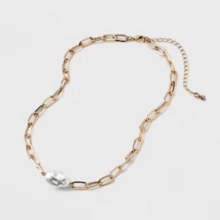 Baroque Pearl Pendant Necklace - A New Day™ Gold 6 Baroque Pearl Pendant Necklace - A New Day™ Gold -A New Day Outlet Store GUEST a59d6447 a860 4529 b1b5 ba10cfd4c19d