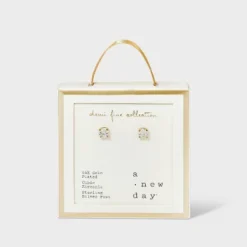 14K Gold Plated Cubic Zirconia Stud Earrings - A New Day™ Gold -A New Day Outlet Store GUEST a6cdb9b8 2403 4dca ac2c 9dd5a105e002