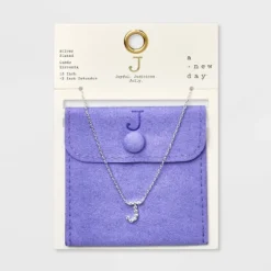 Silver Plated Cubic Zirconia Initial Pendant Necklace - A New Day™ Silver -A New Day Outlet Store GUEST a6f31160 4ed6 486e b5d1 5246ad840fc4