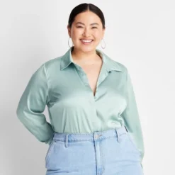 Women's Long Sleeve Button-Front Shirt - A New Day™ -A New Day Outlet Store GUEST a7e6341b 3f08 4711 8a35 8995b9758b02