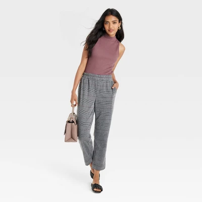 Women's High-Rise Slim Straight Fit Ankle Pull-On Pants - A New Day™ Heathered Gray XS 2 Women's High-Rise Slim Straight Fit Ankle Pull-On Pants - A New Day™ Heathered Gray XS - Image 2