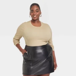 Women's Long Sleeve Slim Fit Crewneck T-Shirt - A New Day™ -A New Day Outlet Store GUEST a9c8f522 ea2d 4142 909b 407589e5a8a0