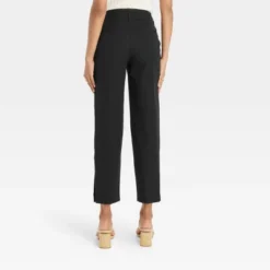 Women's Mid-Rise Slim Straight Fit Side Split Trousers - A New Day™
