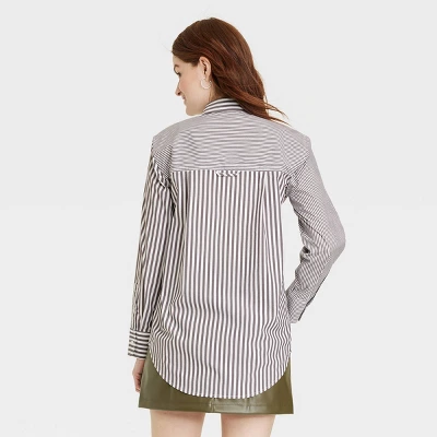 Women's Long Sleeve Relaxed Fit Button-Down Boyfriend Shirt - A New Day™ 1 Women's Long Sleeve Relaxed Fit Button-Down Boyfriend Shirt - A New Day™