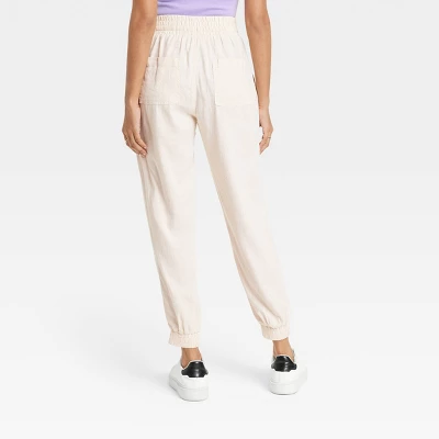Women's High-Rise Regular Fit Ankle Linen Jogger Pants - A New Day™ 1 Women's High-Rise Regular Fit Ankle Linen Jogger Pants - A New Day™
