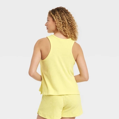Women's Terry Tank Top - A New Day™ Yellow 1 Women's Terry Tank Top - A New Day™ Yellow