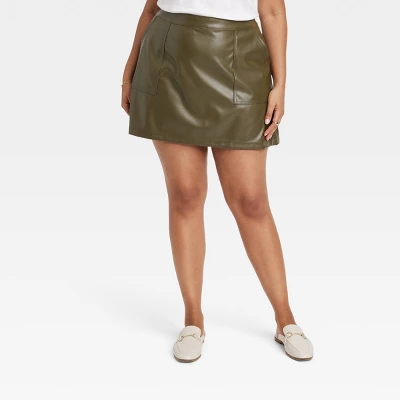 Women's Mini Faux Leather Skirt - A New Day™ 5 Women's Mini Faux Leather Skirt - A New Day™ - Image 5