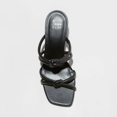 Women's Romy Knotted Heels - A New Day™ Jet Black 2 Women's Romy Knotted Heels - A New Day™ Jet Black - Image 2