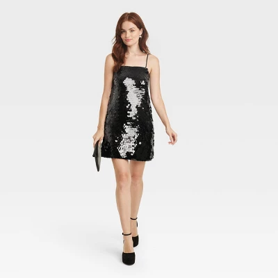 Women's Sleeveless Paillette Mini Party Shift Dress - A New Day™ 2 Women's Sleeveless Paillette Mini Party Shift Dress - A New Day™ - Image 2