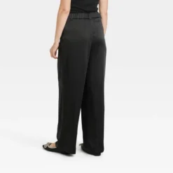 Women's High-Rise Wide Leg Satin Pants - A New Day™
