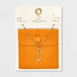 Gold Dipped Scattered Cubic Zirconia Initial Pendant Necklace - A New Day™ Gold -A New Day Outlet Store GUEST c4aad357 e656 4e3e 8f94 2d3eddbf45b4