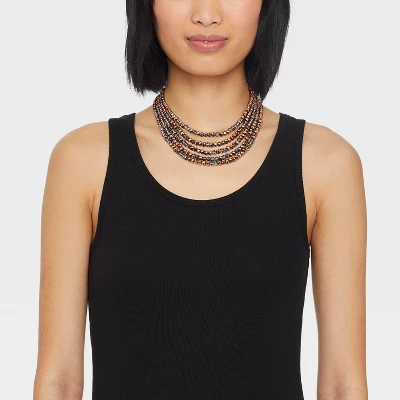 Beaded Multi-Strand Necklace Set 5pc - A New Day™ 4 Beaded Multi-Strand Necklace Set 5pc - A New Day™ - Image 4