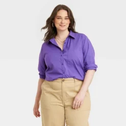 Women's Long Sleeve Relaxed Fit Button-Down Boyfriend Shirt - A New Day™ 9 Women's Long Sleeve Relaxed Fit Button-Down Boyfriend Shirt - A New Day™ -A New Day Outlet Store GUEST cef96384 283c 4161 b962 3b995cc905e0