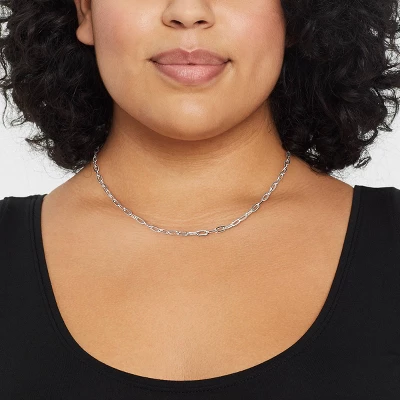 16" Paperclip Chain Necklace - A New Day™ Silver 1 16" Paperclip Chain Necklace - A New Day™ Silver