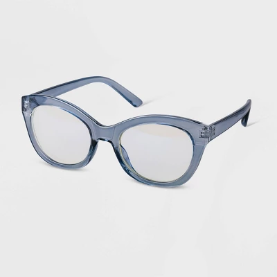 Women's Plastic Cateye Blue Light Filtering Reading Glasses - A New Day™ 1 Women's Plastic Cateye Blue Light Filtering Reading Glasses - A New Day™